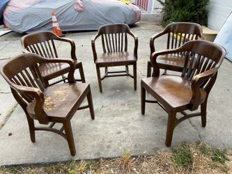 Antique courthouse lawyers desk chairs need restoration
