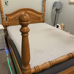 Queen Size Oak Bed/mattress not included 