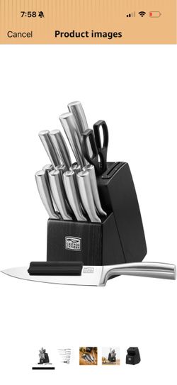 Brand new Chicago Cutlery kitchen knife set with knife block