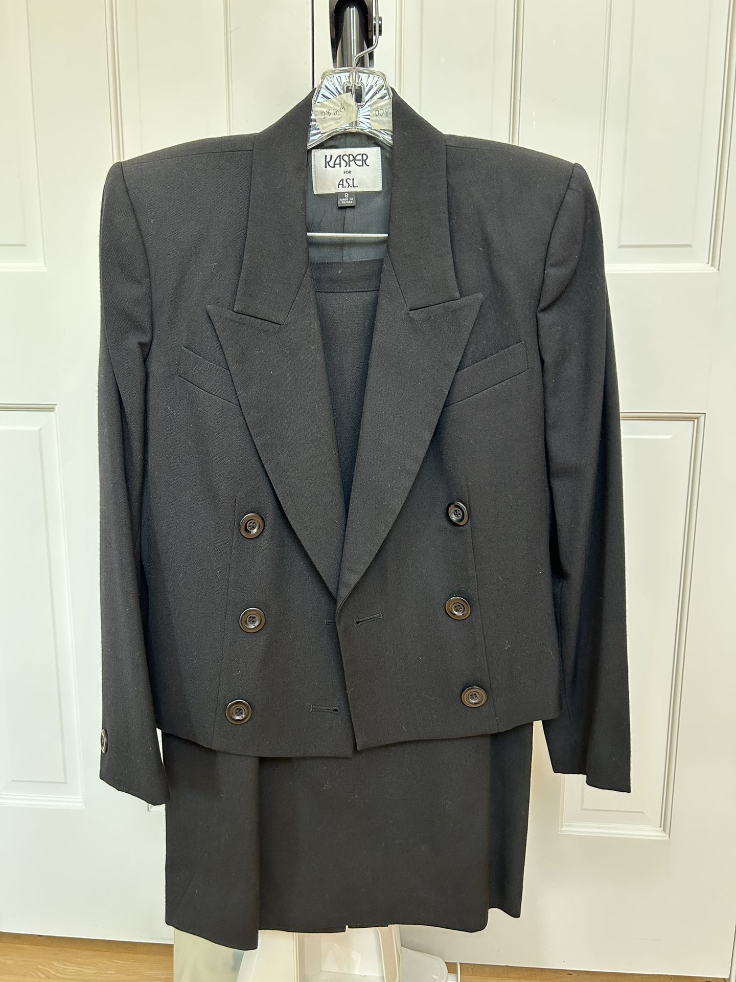 Vintage Kasper for A.S.L. Black Suit & Skirt