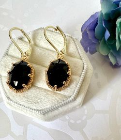 Black Crystal Earrings