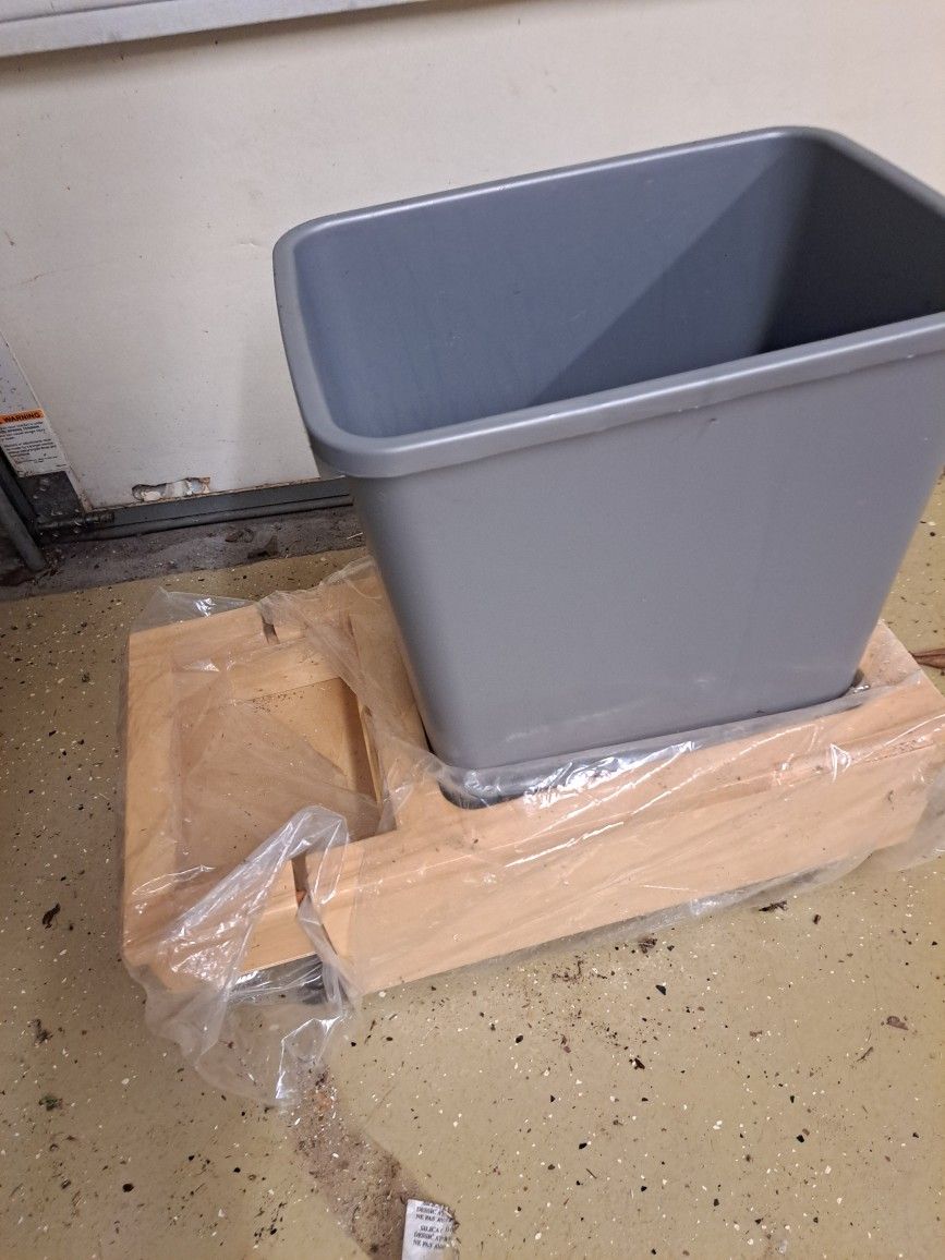 Rev-A-Shelf Under Cabinet Pull Out Wood Garbage Container