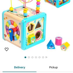 Baby Shark Toys - Wooden Activity Cube