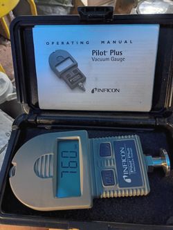 INFICON Pilot Plus Digital Vacuum Gauge w/ Case & Manual