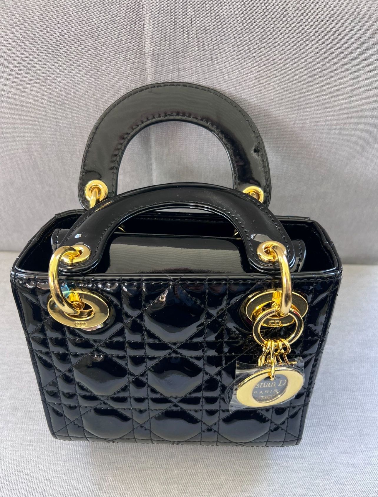 Lady Dior Black Patent Bag Small Authentic Is $6200