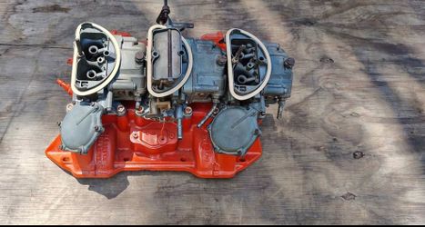 Mopar 440 6 pack setup rebuilt