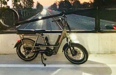Electric Moped-Style eBike with Rear Rack