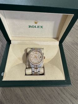 Rolex diamonds bust down watch with box tester