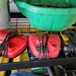 Milwuakee Dewalt Battery Chargers