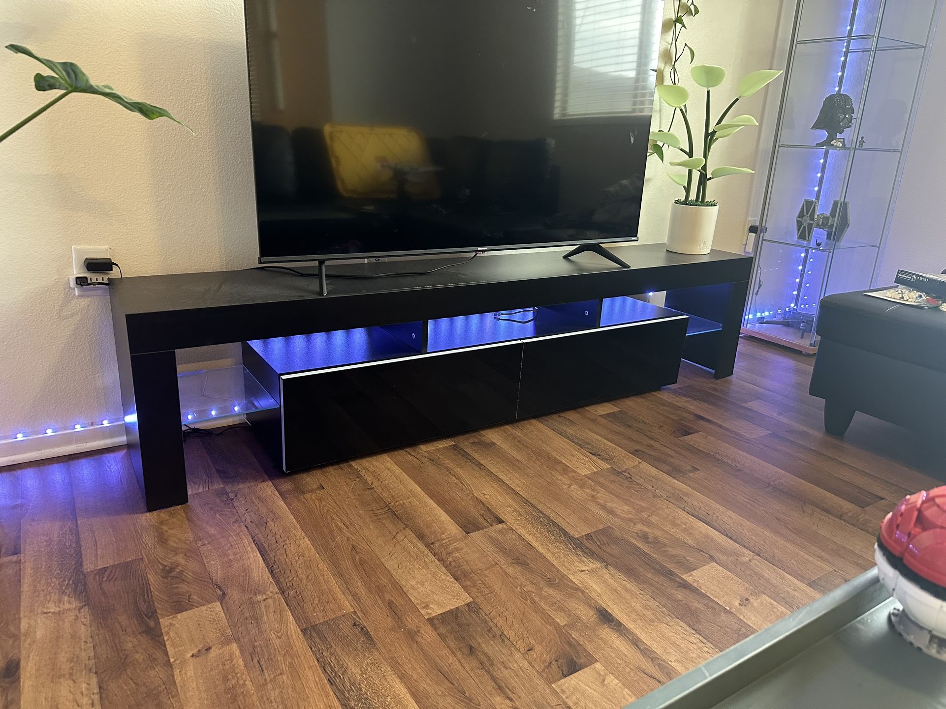 TV Stand With Storage And LED Lights