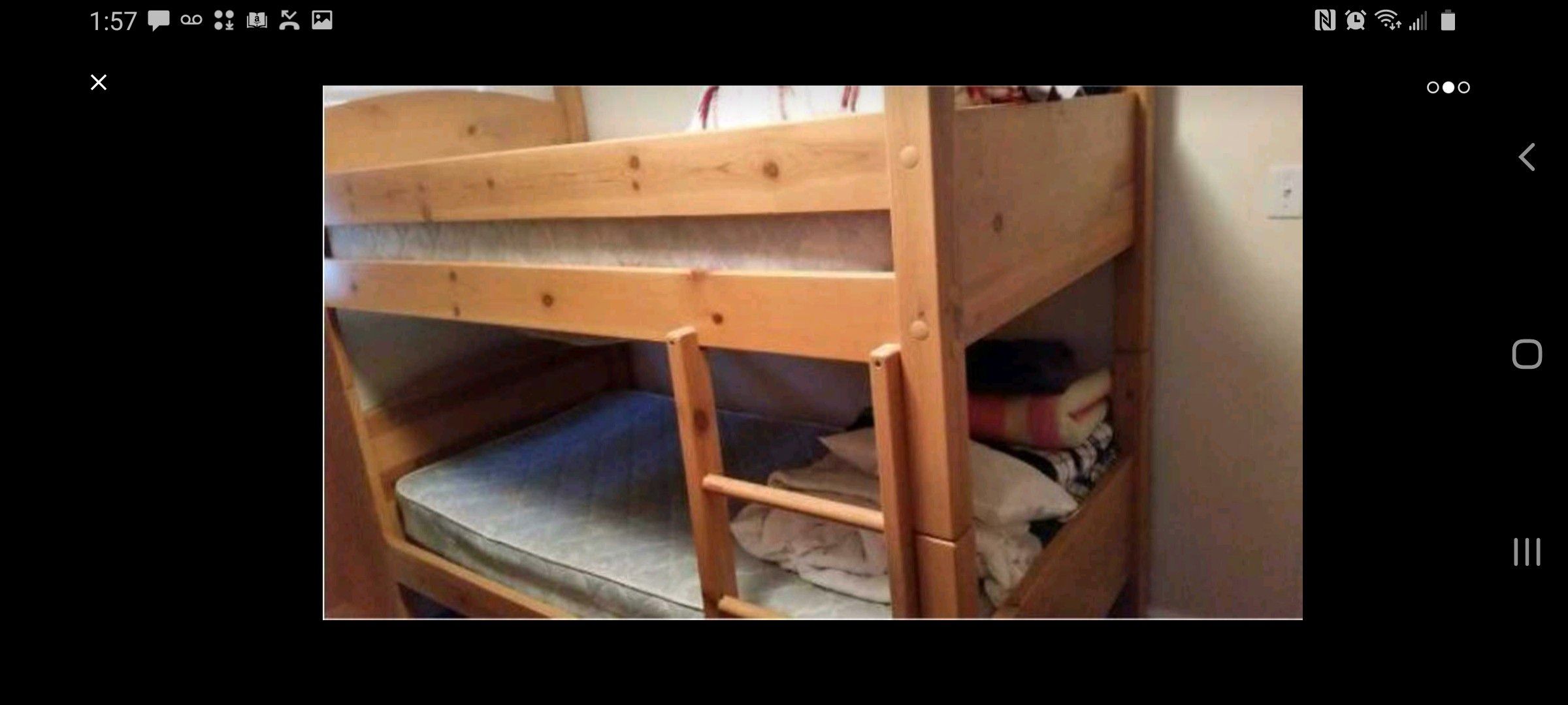 Sturdy solid wood bunk beds