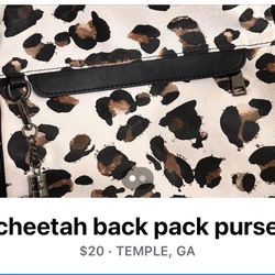 Cheetah Backpack Purse
