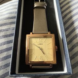 LIEBIG Retro Square Leather Watch