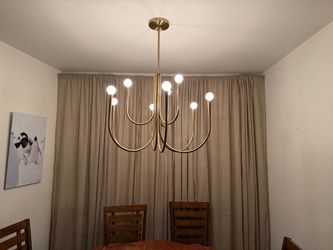 West Elm Gold 9-Light Chandelier