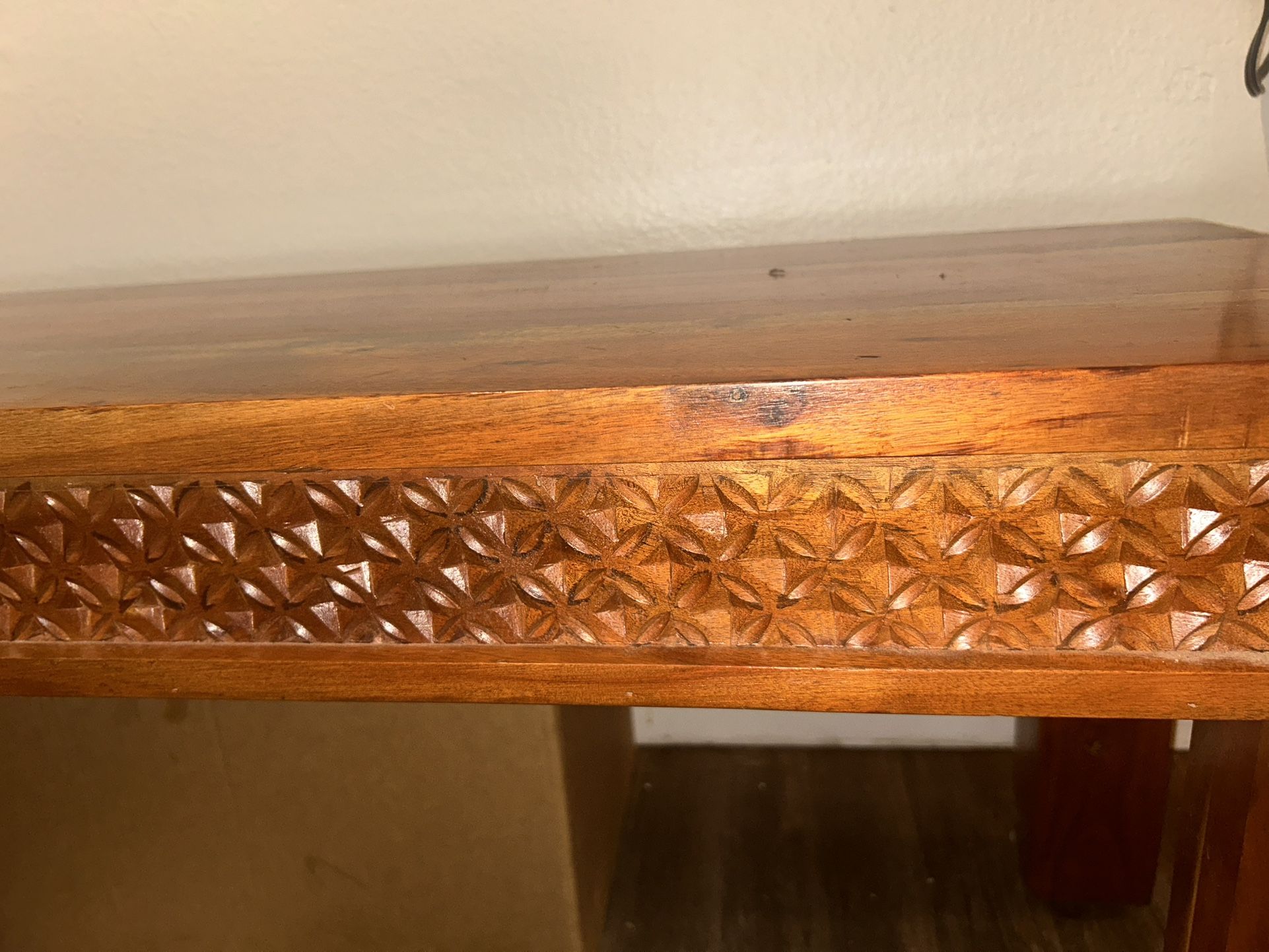 Vintage Acacia West Elm Cast Trestle Table Set