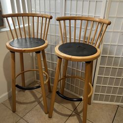 Wood Bar Stools 30in High 