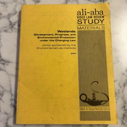 Wetlands & Environmental Law ALI-ABA 1993 Study Materials Legal Guide