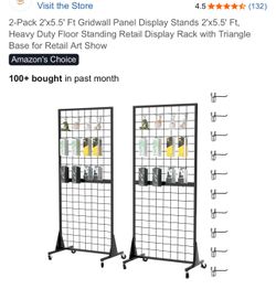 Rolling gridwall panel