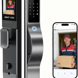 ☆ 3D Face Recognition Smart Door Lock with Lock Body, Fingerprint/Ic Card/Password/Key Unlocked/Camera and Doorbell/Tuya WiFi App/Night Vision/Door Op