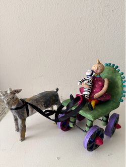 Judie Bomberger folk art sculpture, “Summer’s Goat”