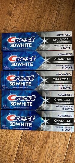 5 Crest 3d White Charcoal Toothpaste, 3.3oz 