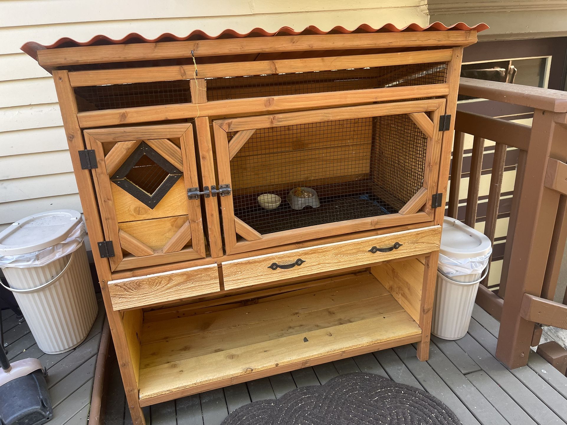 Fir/hemlock Rabbit Hutch Pet Cage