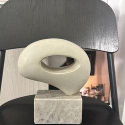 Abstract Oval Sculpture with Granite Bass