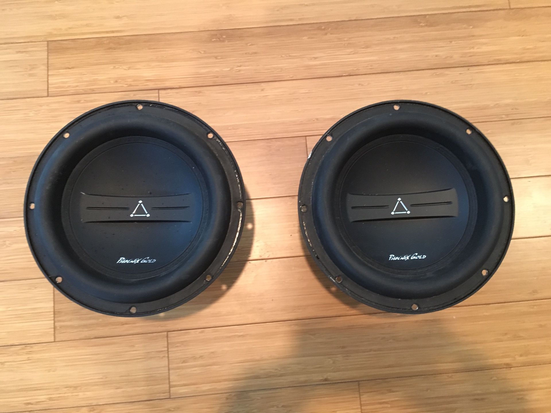 Phoenix Gold Ti310d4, 10 inch Subwoofer, dual 4 ohm voice coils.