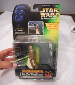 Star Wars The Power of the Force Ben Obi-Wan Kenobi Figure Electronic F/X