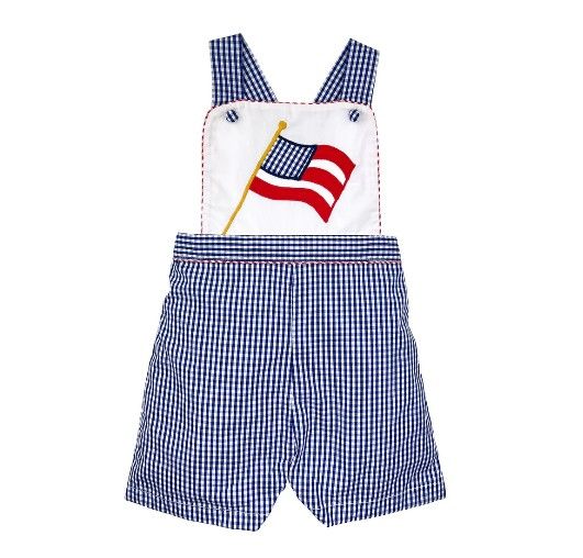 Petit Ami Patriotic July 4th Boys Sunsuit