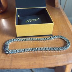 GLD Signature White Gold Cuban Chain 18” 14mm 