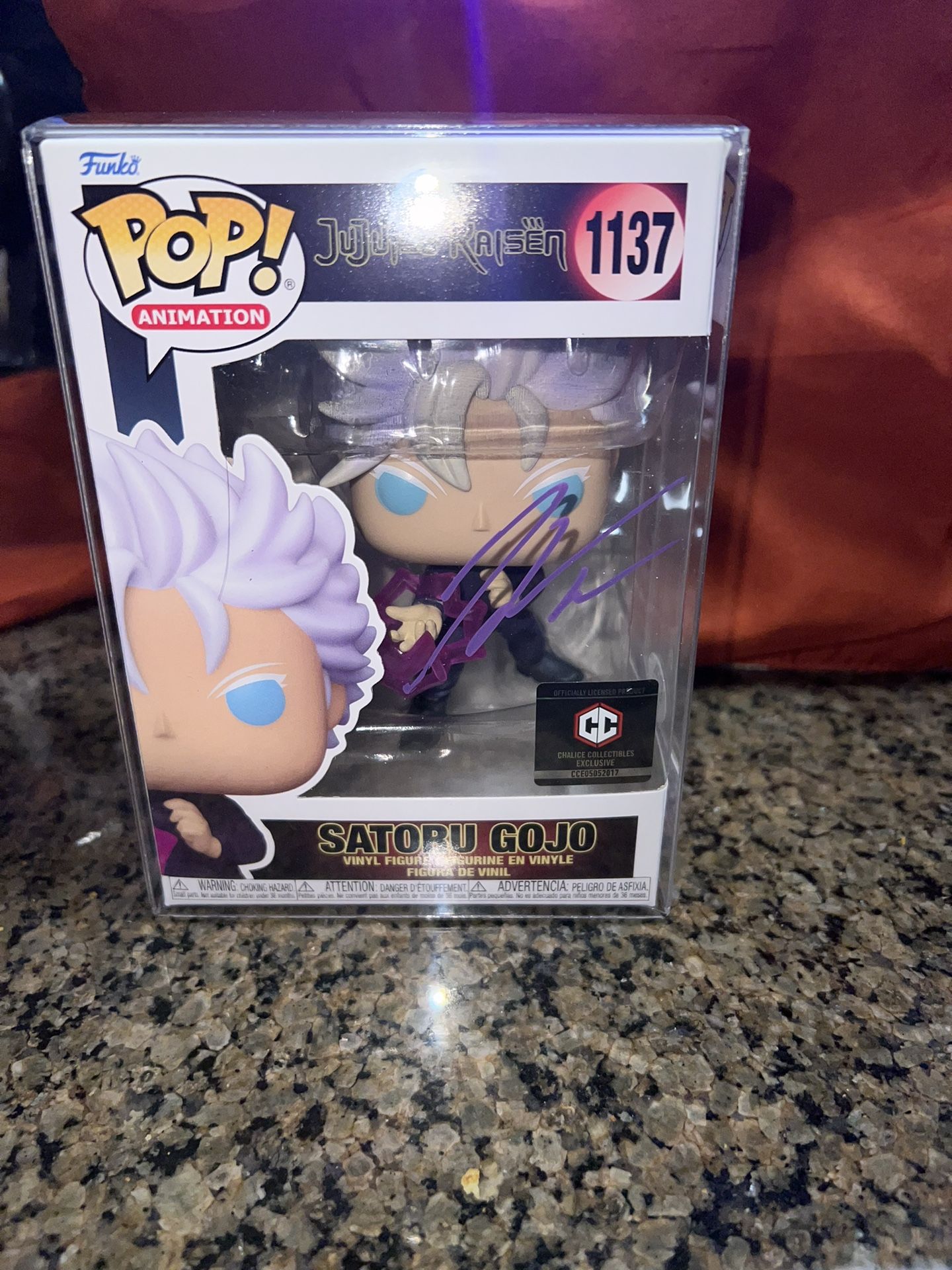 Satoru Gojo Funko Pop Signed By Kaiji Tang