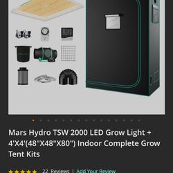 5x5 Mars Hydro Full Kit Grow Tents