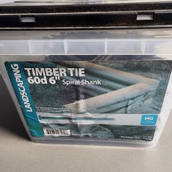 Huttig-grip 60D (6 in.) 6" Hot Galvanized Spiral Shank Timber Tie Nail 30 lbs. Bucket