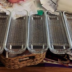 Vintage Glass Corn Holders 