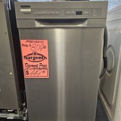 Frigidaire 18” Stainless Dishwasher 