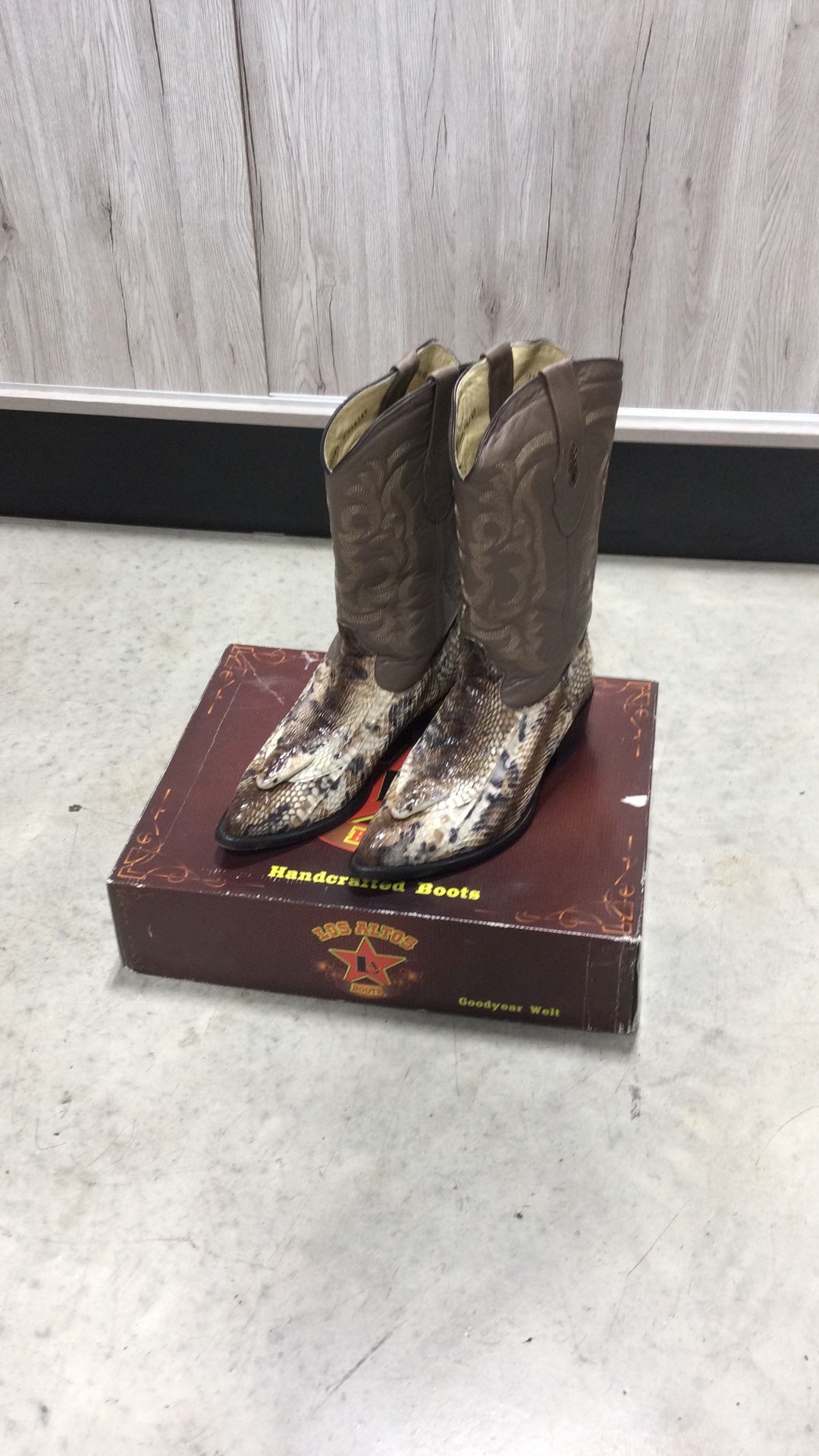 Los Altos Mens Boots w/ Cobra Head Size 12
