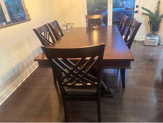 Wood table 9 piece