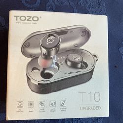 TOZO T10 Bluetooth 5.3 Wireless Earbuds with Wireless Charging Case IPX8 Waterproof Stereo Headphones in Ear Built in Mic Headset Premium Sound with D