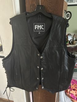 FMC Leather  Vest 3XL New