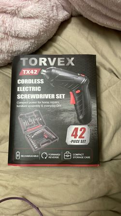 Cordless electric screwdriver set