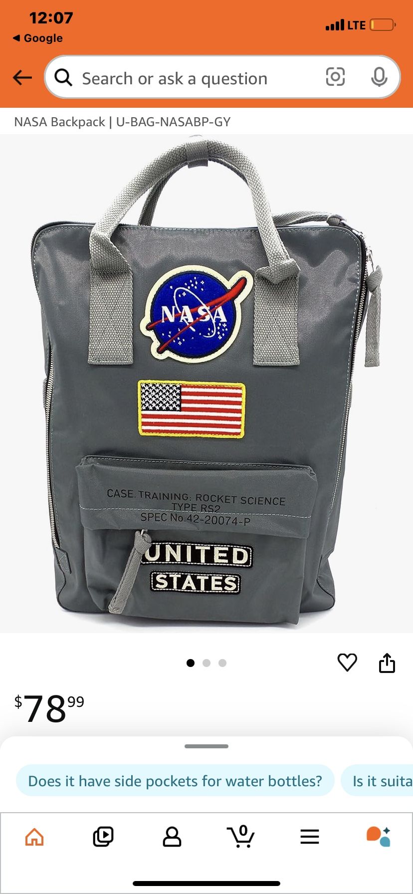 RC NASA Backpack