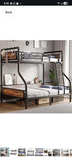 Twin over fulll size bed bunk beds. Almost new.