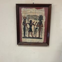 Historical Egyptian Hieroglyphic Painting From Egypt