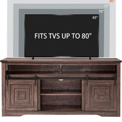 66 " TV STAND FOR UP 75 IN TVS SLIIDING DOORS