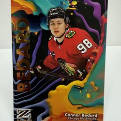 Skybox 2024-25 Metal Universe Z-Force Connor Bedard Blackhawks #3 Hockey