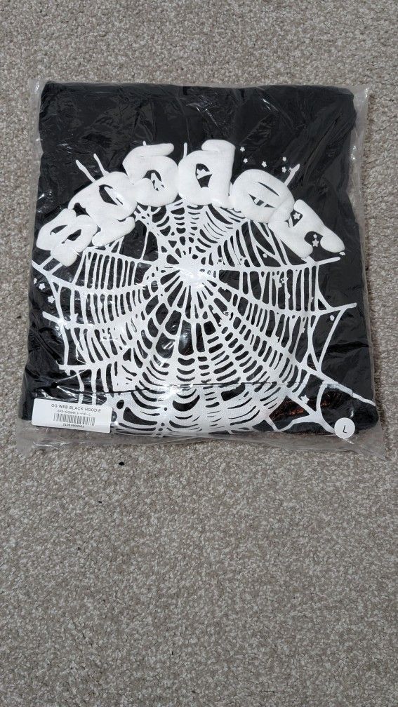 Sp5der Hoodie Black/White Large