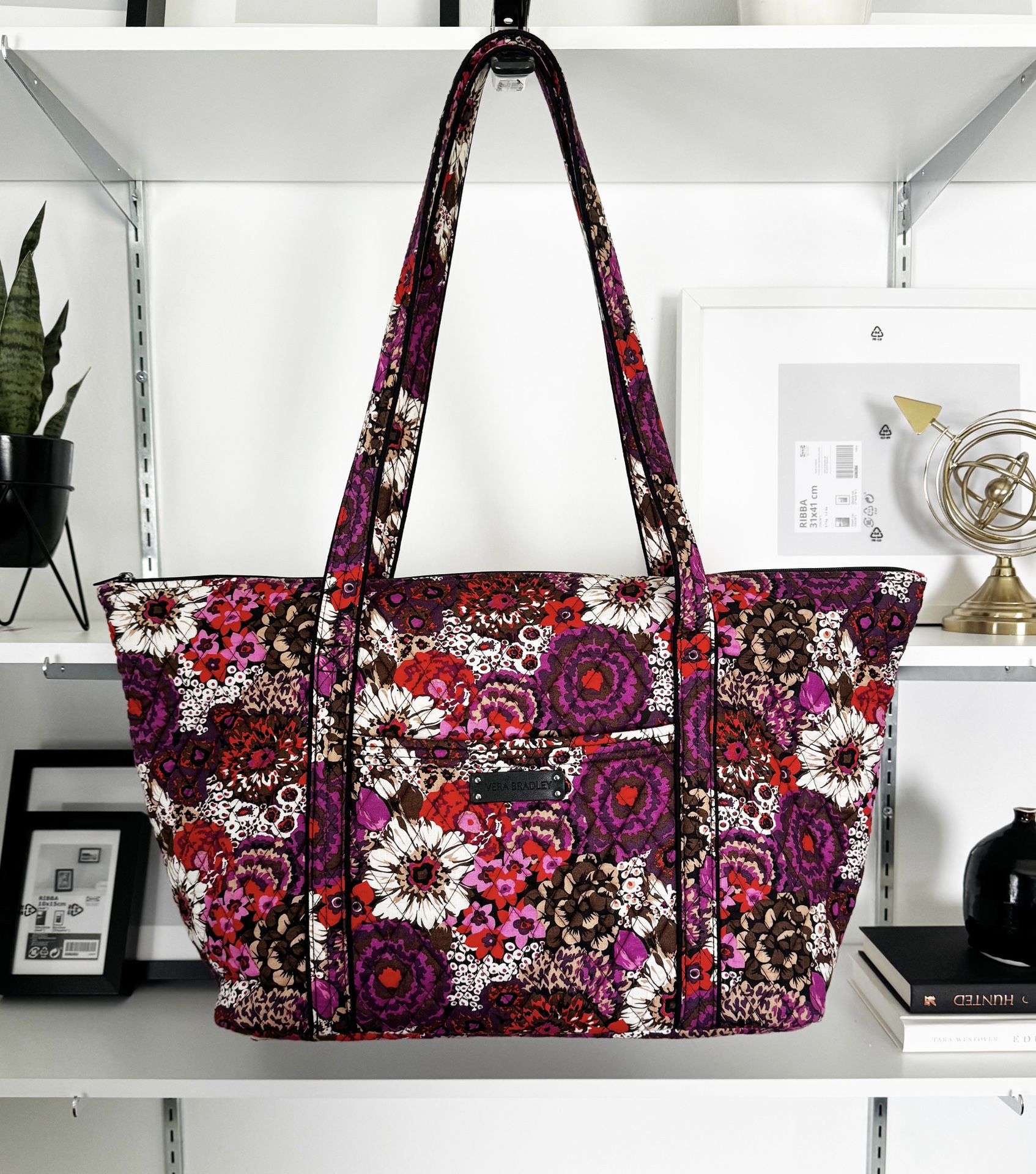 New! Vera Bradley Women's quilted Miller Tote Travel Bag. Retail $120. Brand new never used without tags. Beautiful weekender bag. Measures 16L, 14H,