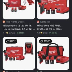 Milwaukee Tools  (150$ For All )