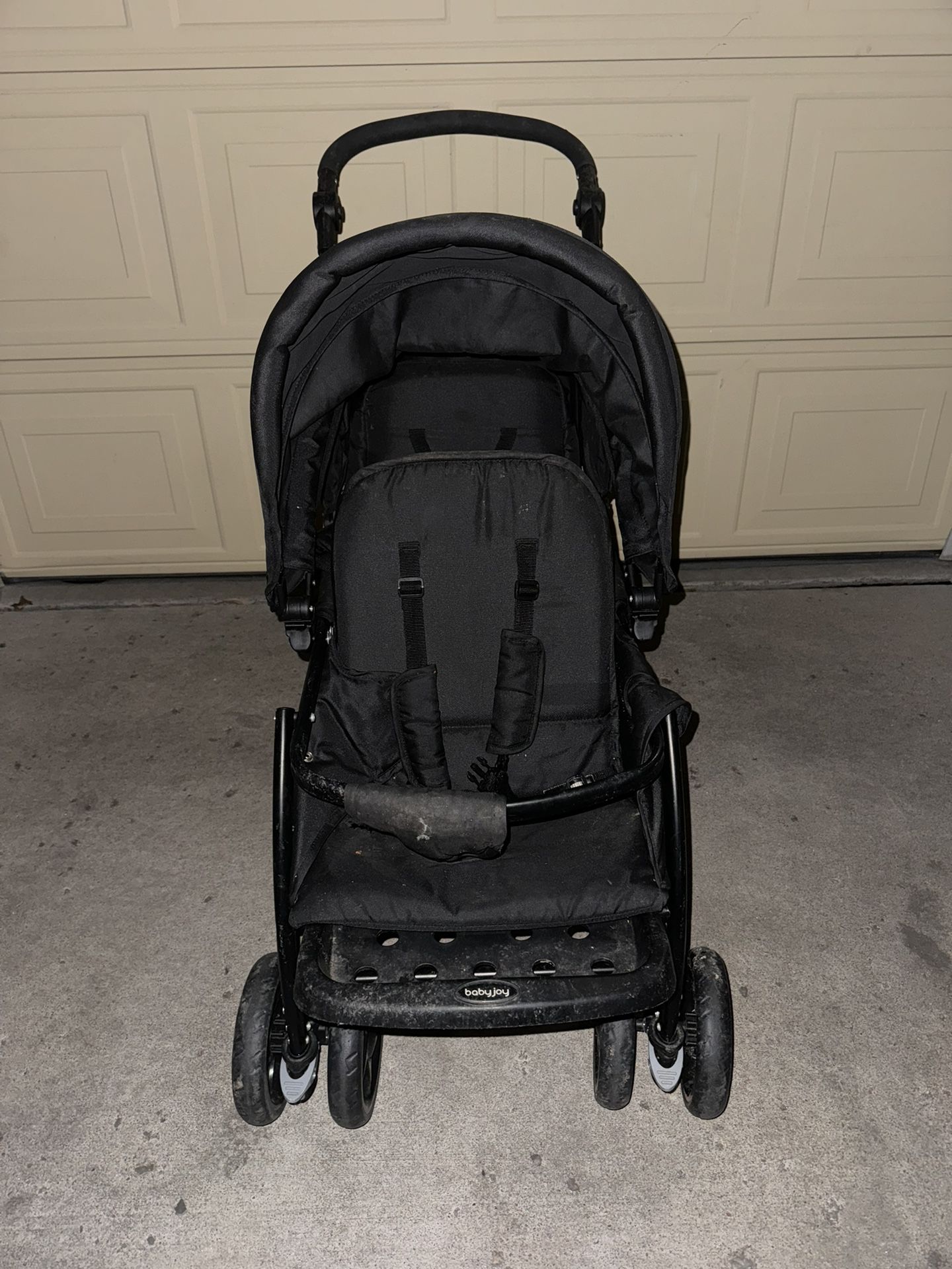 Babyjoy Double Stroller Foldable Baby Twin Lightweight Travel Stroller Infant Pushchair Black